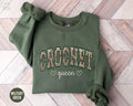 Floral Crochet Sweatshirt Crochet Lover Gift Crocheter Sweater Funny Crochet Shirt Crocheter Crewneck For Grandma Sewing Gift For Mom Sweatshirt – Easygoing Wear · Must-Have Style