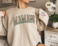 Custom Mamaw Sweatshirt with Kid Name on Sleeve Floral Mamaw Crewneck Personalized Grandma Mamaw Christmas Sweater Sweatshirt – Cozy Vibes · High-Quality Print