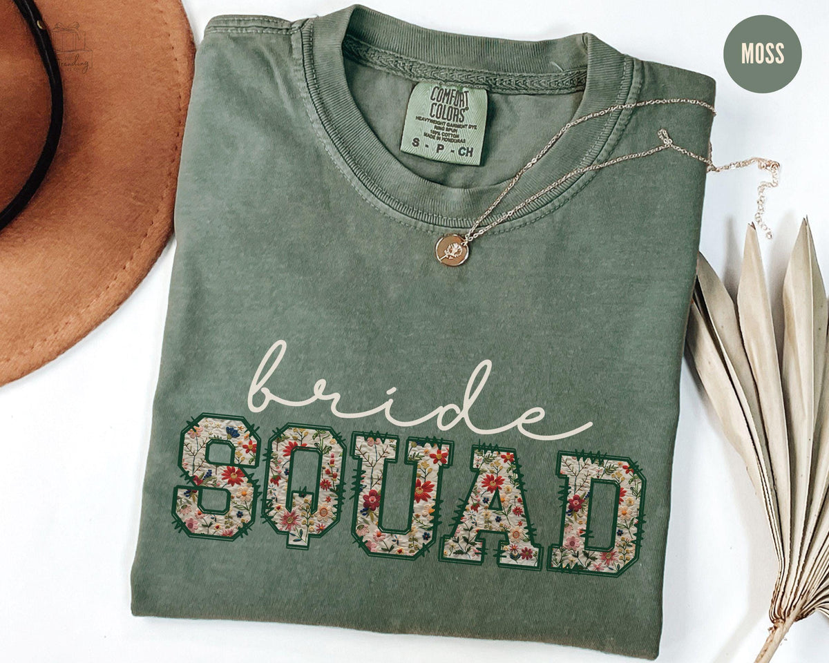 Comfort Colors Bride Squad Shirts Bachelorette TShirts Bridesmaid TShirts Bridesmaid Proposal Gift Bridal Party Getting Ready Outfit Graphic Tee – Premium Graphic · High-Quality Print