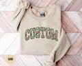 Personalized Floral Text Sweatshirt Custom Design Crewneck Matching Family Sweater Your Text Here Shirt College Letters Team Sweater Sweatshirt – Aesthetic Look · Must-Have Style