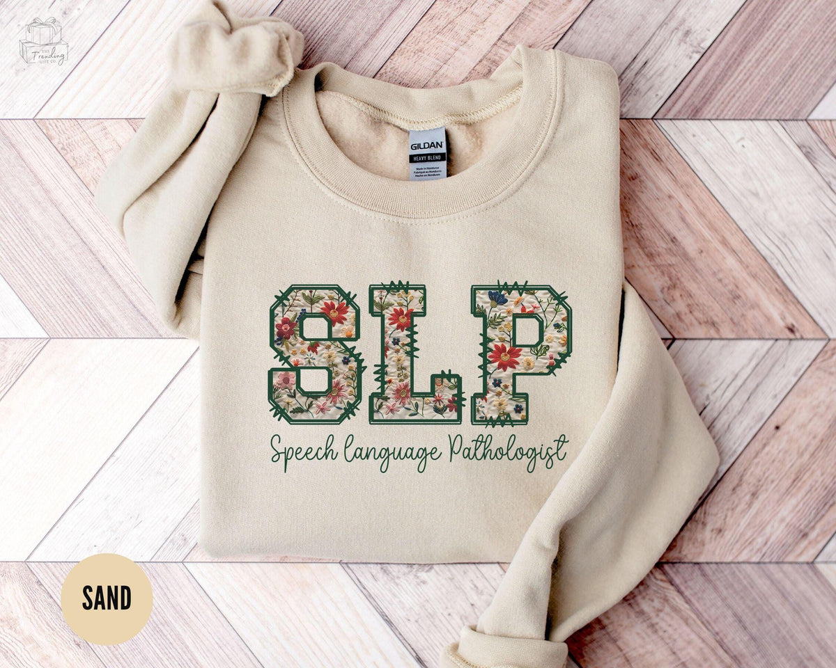 Floral Speech Therapy Crewneck Speech Language Pathologist Sweater SLP Sweatshirt SLPA Gifts Future Speech Therapist Graduation Gift Sweatshirt – Easygoing Wear · Great Gift For Fans