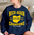 Mich Again 4 In Row The Game Funny Unisex Sweatshirt Michigan Football Team Four Alarm Fire Hoodie Celebrate The 4th Straight Victory Hoodie – Aesthetic Look · Perfect For Daily Wear