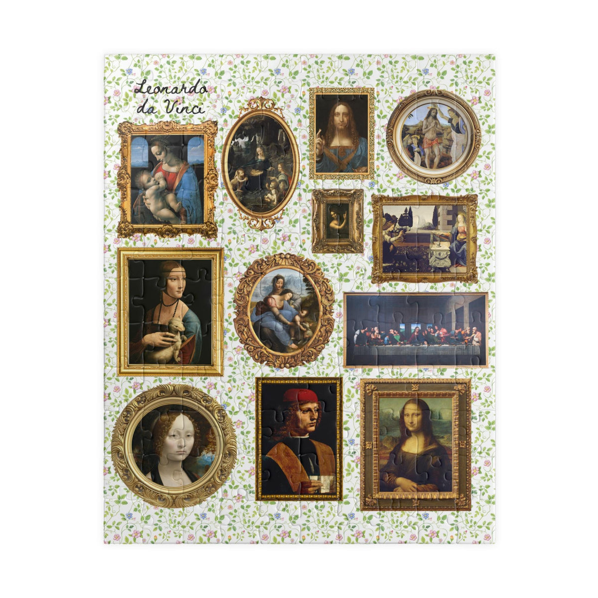 Cute Leonardo da Vinci Art History Tee Puzzle for Friend or Historian Who Loves Art Gallery Wall Aesthetic European History Professor Gift Graphic Tee – Feel-Good Design · Perfect For Daily Wear