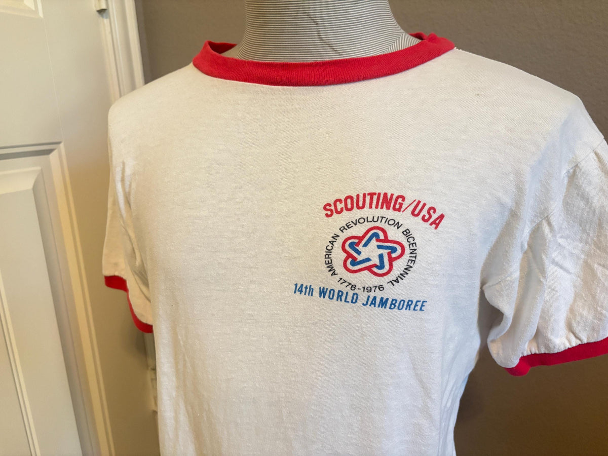 Vintage 70s Boy Scouts 1976 Scouting USA 14th World Jamboree Tshirt M Graphic Tee – Warm & Stylish · Trending Graphic Apparel