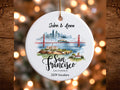 San Francisco California Personalized Ceramic Ornament USA Travel Keepsake Souvenir Holiday Gift Christmas Decoration City Landmark Graphic Tee – Feel-Good Design · Perfect For Daily Wear