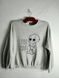 Vintage Too cool Tweety bird cartoon embroidery designs crewneck sweatshirt LXL Sweatshirt – Feel-Good Design · Perfect For Daily Wear