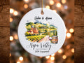 Napa Valley California Personalized Ceramic Ornament Holiday Decor Christmas Tree Decoration Gift for Wine Lovers Wine Country Ornament Graphic Tee – Soft Feel · High-Quality Print