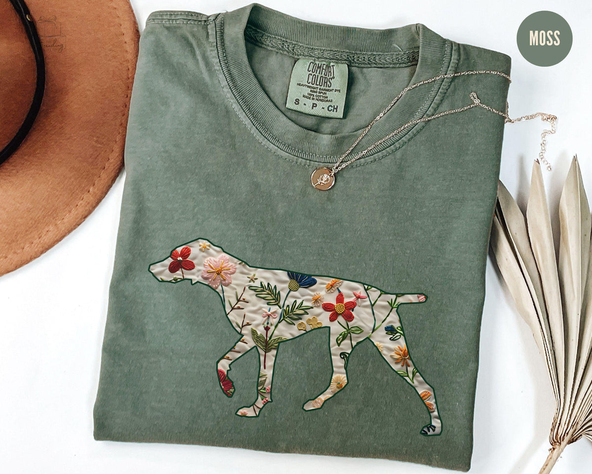 Floral German Shorthaired Pointer Shirt Wildflowers Pointer Tee German Pointer Mom TShirt Shorthaired Pointer Mama Gift Graphic Tee – Aesthetic Look · High-Quality Print