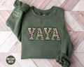 Custom Floral Yaya Sweatshirt Yaya Gift Personalized Grandma Crewneck with Kids Names on Sleeve Wildflower Greek Grandmother Shirt Sweatshirt – Feel-Good Design · Trending Graphic Apparel