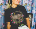 Cute Animal Lover Tee Shirt for Trip to Zoo or for Science Teacher Teaching About Animals Adorable Floral Hippopotamus with Butterflies Graphic Tee – Everyday Comfort · Great Gift For Fans