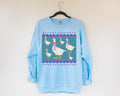 Nostalgic Silly Goose Sweatshirt with Cute Coquette Bows and Adorable Doodle Hearts 90s Aesthetic Soft Girl Style Shirt for Animal Lover Sweatshirt – Everyday Comfort · Perfect For Daily Wear
