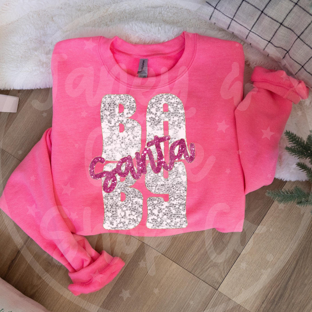 Faux Glitter Santa Baby Sweatshirt Santa Sweatshirt Christmas Sweatshirt Retro Santa Sweatshirt Holiday Sweatshirt Xmas Sweatshirt Sweatshirt – Easygoing Wear · Trending Graphic Apparel