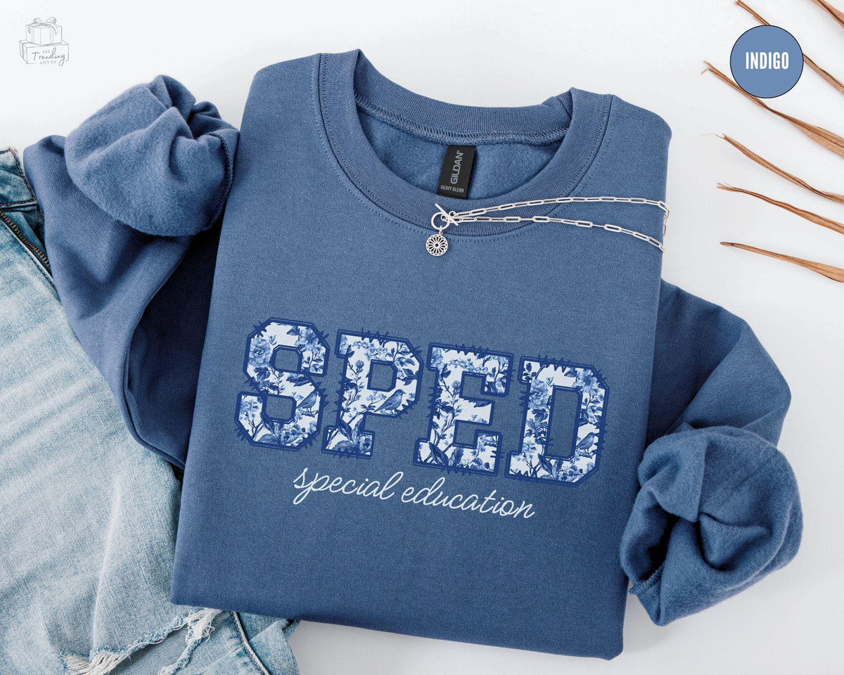 Toile De Jouy Special Education Teacher Sweatshirt Floral SPED Teacher Crewneck Teacher Appreciation Gift Special Education Squad Sweater Sweatshirt – Aesthetic Look · Must-Have Style