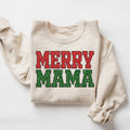 Merry Mama Sweatshirt Mom Christmas Sweatshirt Mama Holiday Sweater Christmas Pregnancy Announcement New Mom Sweater Holiday Shirt Sweatshirt – Easygoing Wear · Trending Graphic Apparel