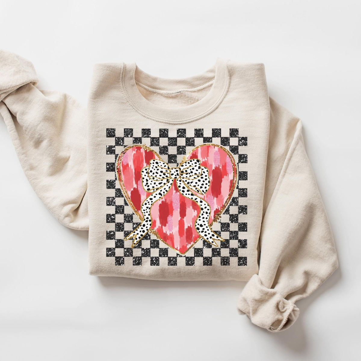 Coquette Love Heart Brushstroke Sweatshirt Womens Valentines Day Sweatshirt Retro Valentines Day Shirt Cute Valentines Shirt Sweatshirt – Warm & Stylish · Trending Graphic Apparel