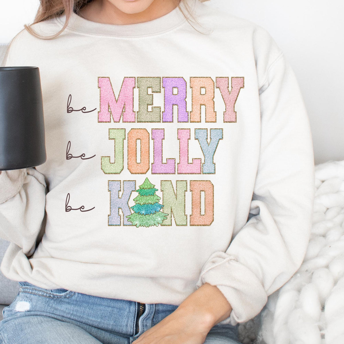 Be Merry Sweatshirt Be Merry Be Kind Christmas Sweatshirt Merry Sweatshirt Merry Crewneck Holiday Sweater Women Trending Christmas Sweatshirt – Bold Style · Trending Graphic Apparel