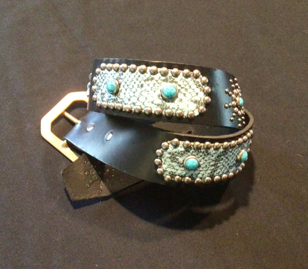J029 194039s style black leather silver studded rockabilly western biker belt with blue snake skin 27quot waist J029 Graphic Tee – Cozy Vibes · Great Gift For Fans