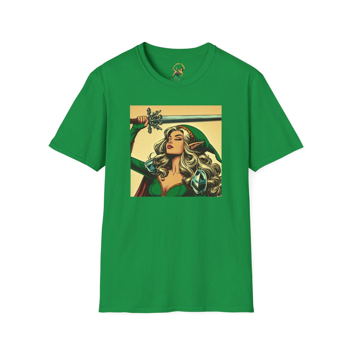 Fantasy Elf Warrior T Shirt Vintage Graphic Tee Gift for Gamers Cosplay Costume Casual Wear Retro Style Graphic Tee – Soft Feel · Trending Graphic Apparel