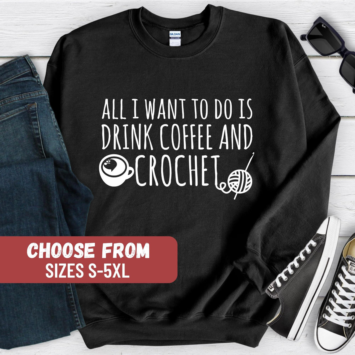 Funny Crochet Sweatshirt Crochet Sweater Cute Crocheting Sweater Crochet Lover Gift Gift For Crocheter Crafting Shirt Crochet Hobby Sweatshirt – Soft Feel · Trending Graphic Apparel