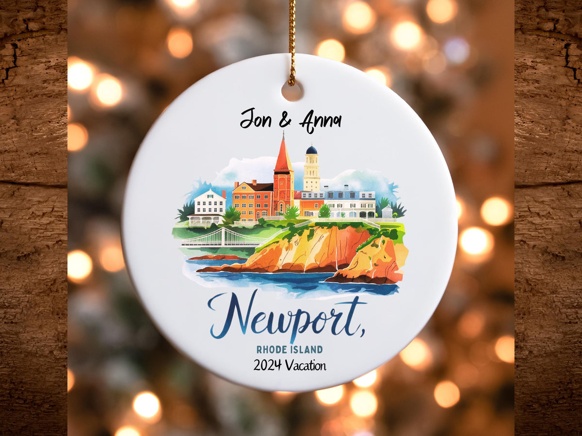 Ceramic Ornament Newport Richmond Ornament Holiday Decor Christmas Tree Ornament Festive Gift Home Decoration Graphic Tee – Bold Style · Trending Graphic Apparel