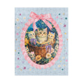 Wildflower Cat Puzzle for Cat Mom or Cat Dad Who Loves Bows and Whimsical Flowers 500 Piece Puzzle for Friend Who Loves Cats and Books Graphic Tee – Cozy Vibes · Must-Have Style