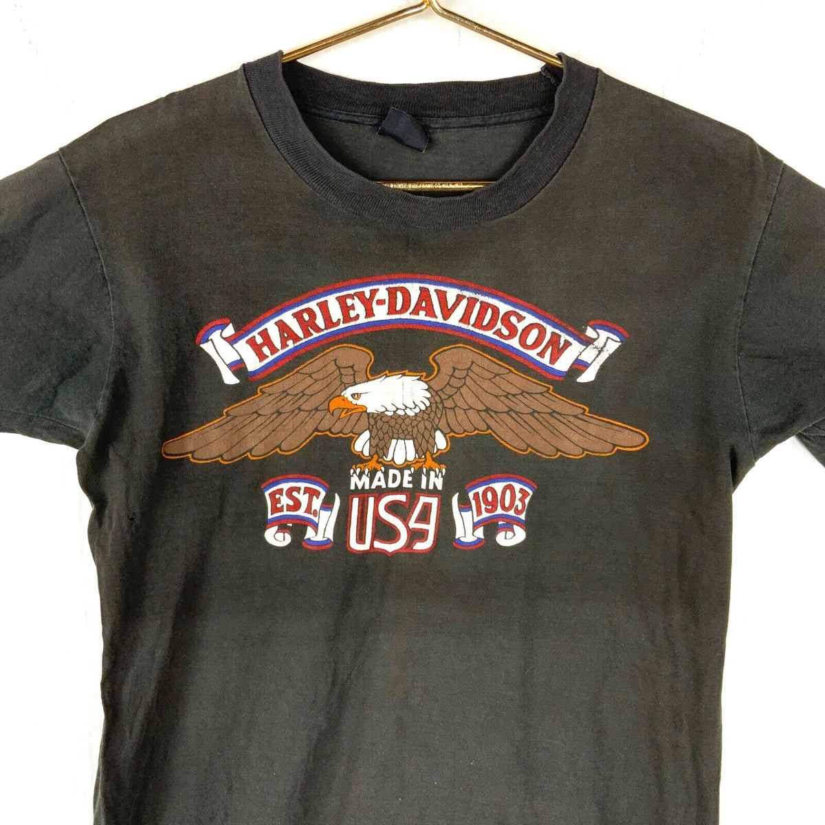 Vintage 1970s Harley Davidson TShirt Size Medium Black Distressed San Francisco Graphic Tee – Everyday Comfort · Great Gift For Fans