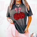 Coquette Cherries Shirt Coquette Shirt Cherry Shirt Coquette Bow Shirt Trending Oversized Tee Oversized Cherries Tee Graphic Tee – Cozy Vibes · High-Quality Print