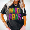 Faux Chenile Patch Mardi Gras Shirt Mardi Gras Tshirt Mardi Gras Shirt Fat Tuesday Shirt Fat Tuesday Tshirt Mardi Gras Party Graphic Tee – Warm & Stylish · Top Pick For Any Outfit