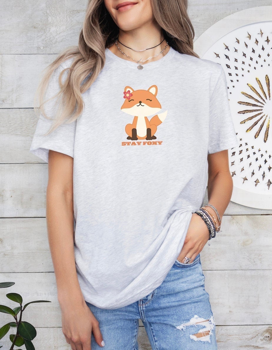 Stay Foxy T shirt Wild Spirit Fox Graphic Tee gift for her hiking urban wear Graphic Tee – Everyday Comfort · Top Pick For Any Outfit