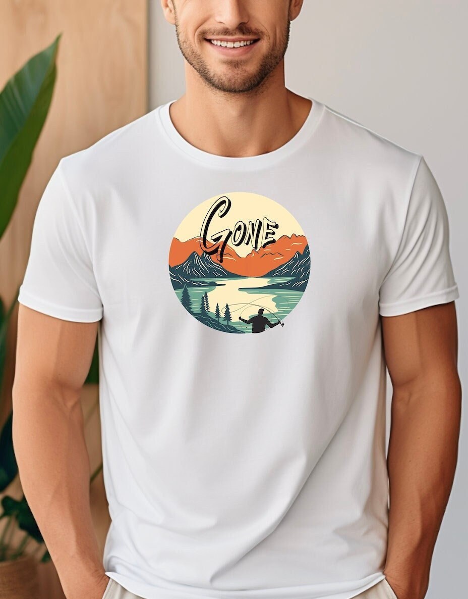 Gone Fly Fishing Graphic Tee Graphic Tee – Cozy Vibes · High-Quality Print