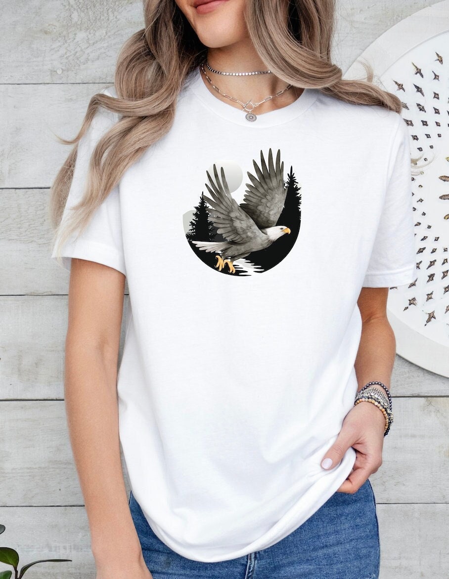 Bald Eagle Soaring T shirt Bird Lovers gifts Graphic Tee – Aesthetic Look · Perfect For Daily Wear