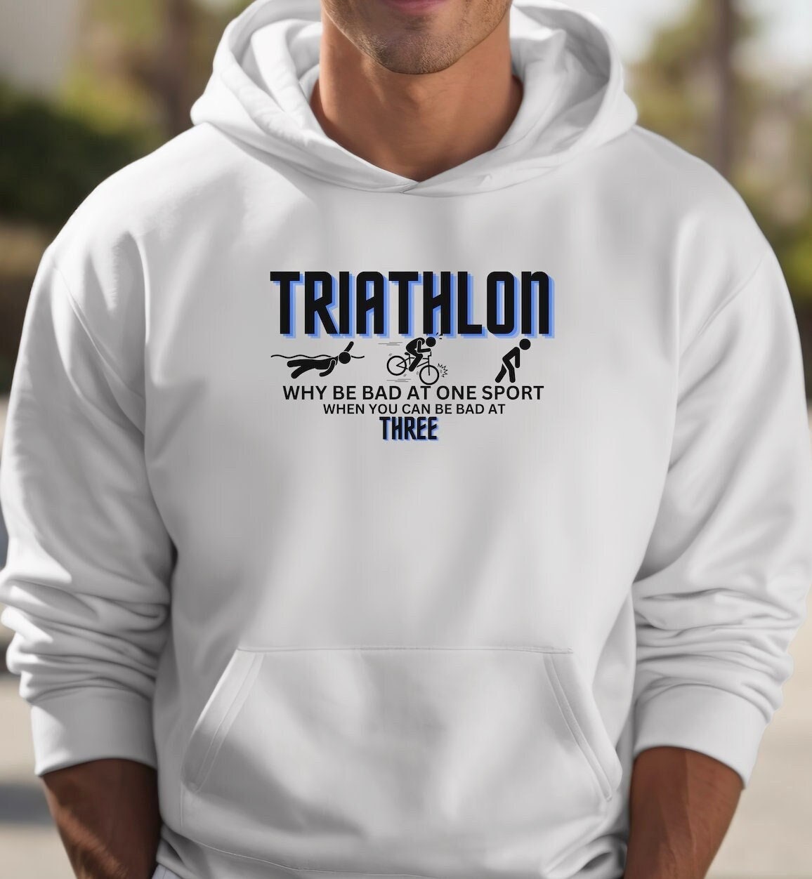 Triathlon Funny Slogan Unisex Heavy Blend Hooded Sweatshirt gift him gift her triathlete hoodie Hoodie – Bold Style · Top Pick For Any Outfit