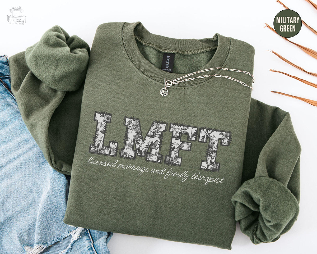 LMFT Sweatshirt Toile De Jouy LMFT Sweater Licensed Marriage and Family Therapist Crewneck LMFT Grad GiftTherapist Gift Counselor Shirt Sweatshirt – Everyday Comfort · Trending Graphic Apparel