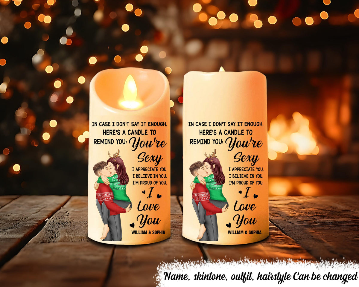 Custom In Case I Don39t Say It Enough Couples Personalized LED Candle Couple Wedding Anniversary Gift Couple Keepsake Candle Graphic Tee – Aesthetic Look · Perfect For Daily Wear
