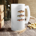 Trout Fish Frosted Glass Beer Mug Fly Fishermans Glass Mug Fishing Trout Printed Beer Glass Dad Gift Holiday Gifts Graphic Tee – Feel-Good Design · Great Gift For Fans