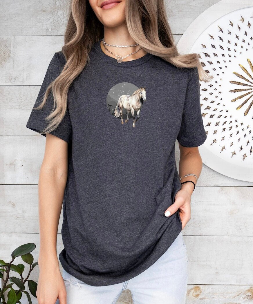 Majestic Horse Tee Equestrian Lovers Shirt Horse Mom Gift Horse Lovers Tee Horse Tshirt Graphic Tee – Feel-Good Design · High-Quality Print