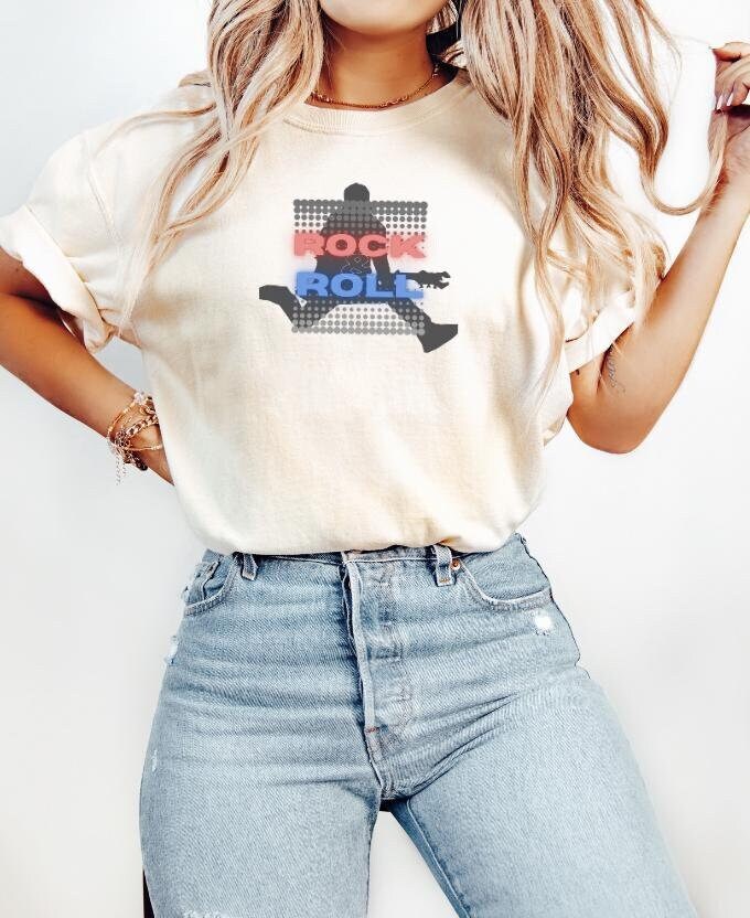 Vintage Rock 39n39 Roll Graphic Tee Retro T shirt Rock Band Shirt Rock and Roll Tee Graphic Tee – Bold Style · Great Gift For Fans