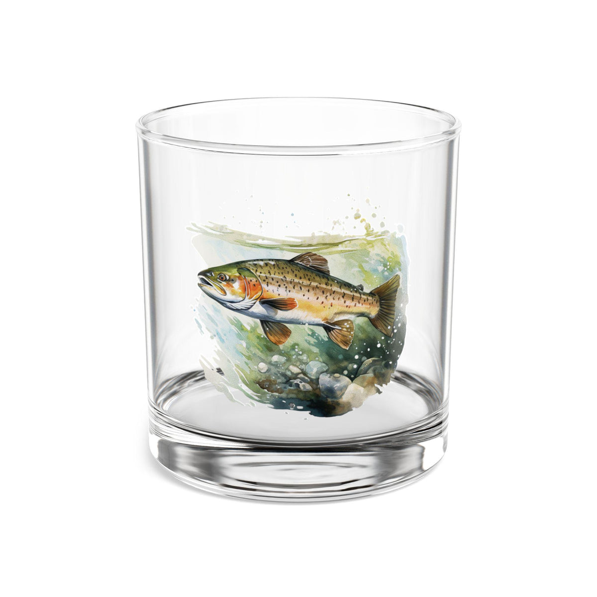 Brook Trout Whiskey Glass Fly Fisherman Round Rocks Glass Whiskey Tumbler Cocktail Glasses Tumbler Glass Trout Gifts Fishing Gifts Graphic Tee – Feel-Good Design · Perfect For Daily Wear