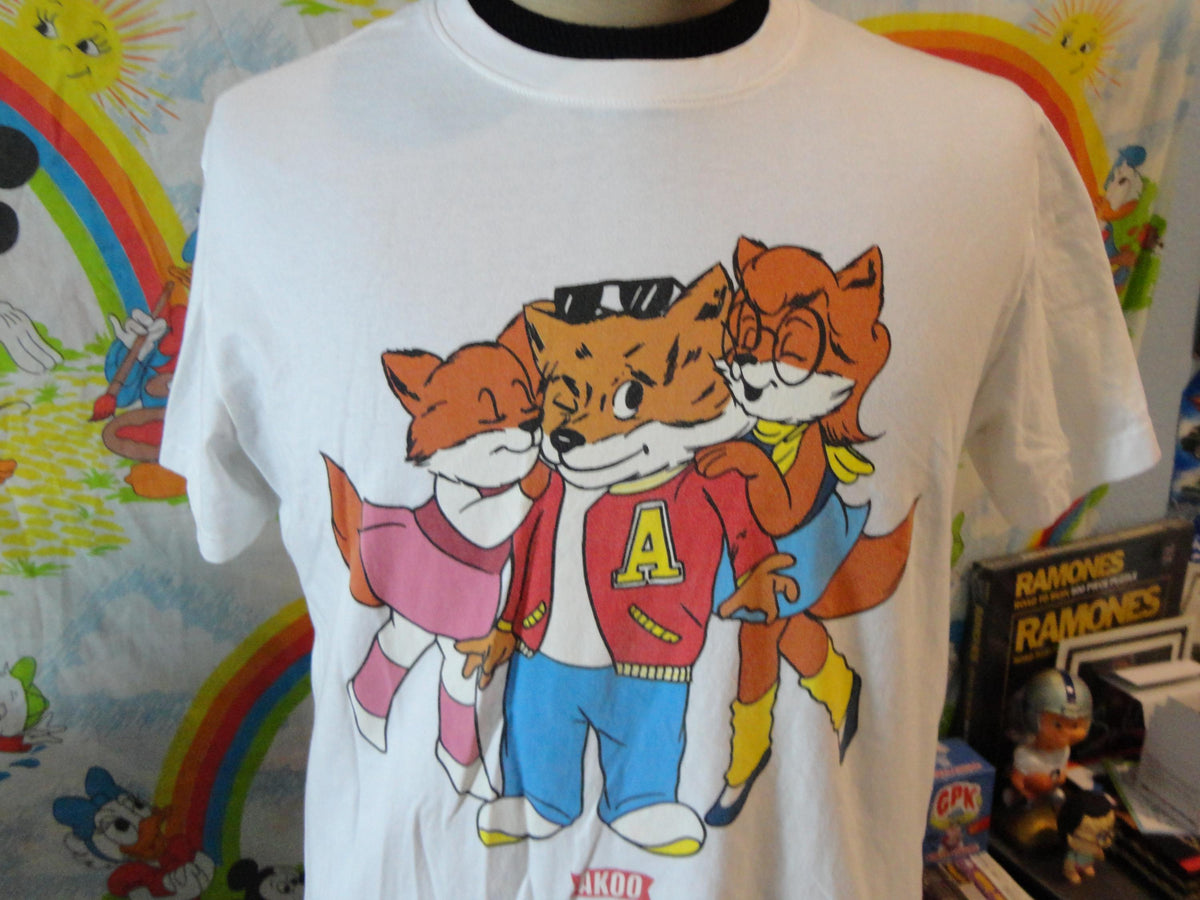 AKOO Cute Fox Cartoon T Shirt Size M Graphic Tee – Soft Feel · Top Pick For Any Outfit