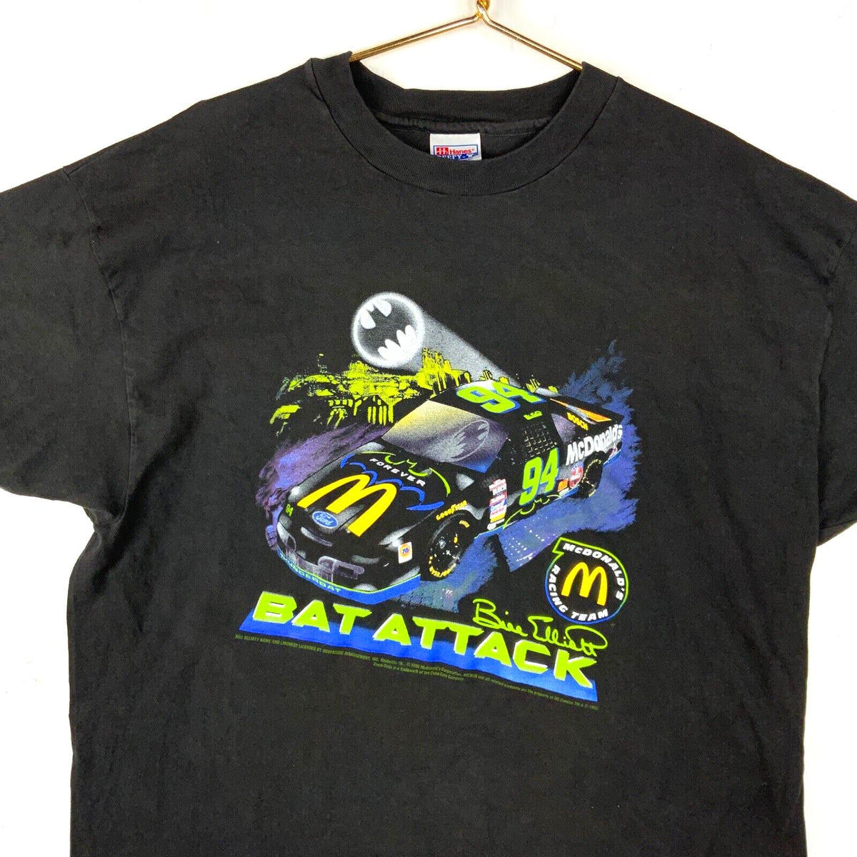 Vintage Nascar Batman Tshirt 2XL Made Usa 1995 Bat Attack Dc Comics 90s Graphic Tee – Aesthetic Look · Top Pick For Any Outfit