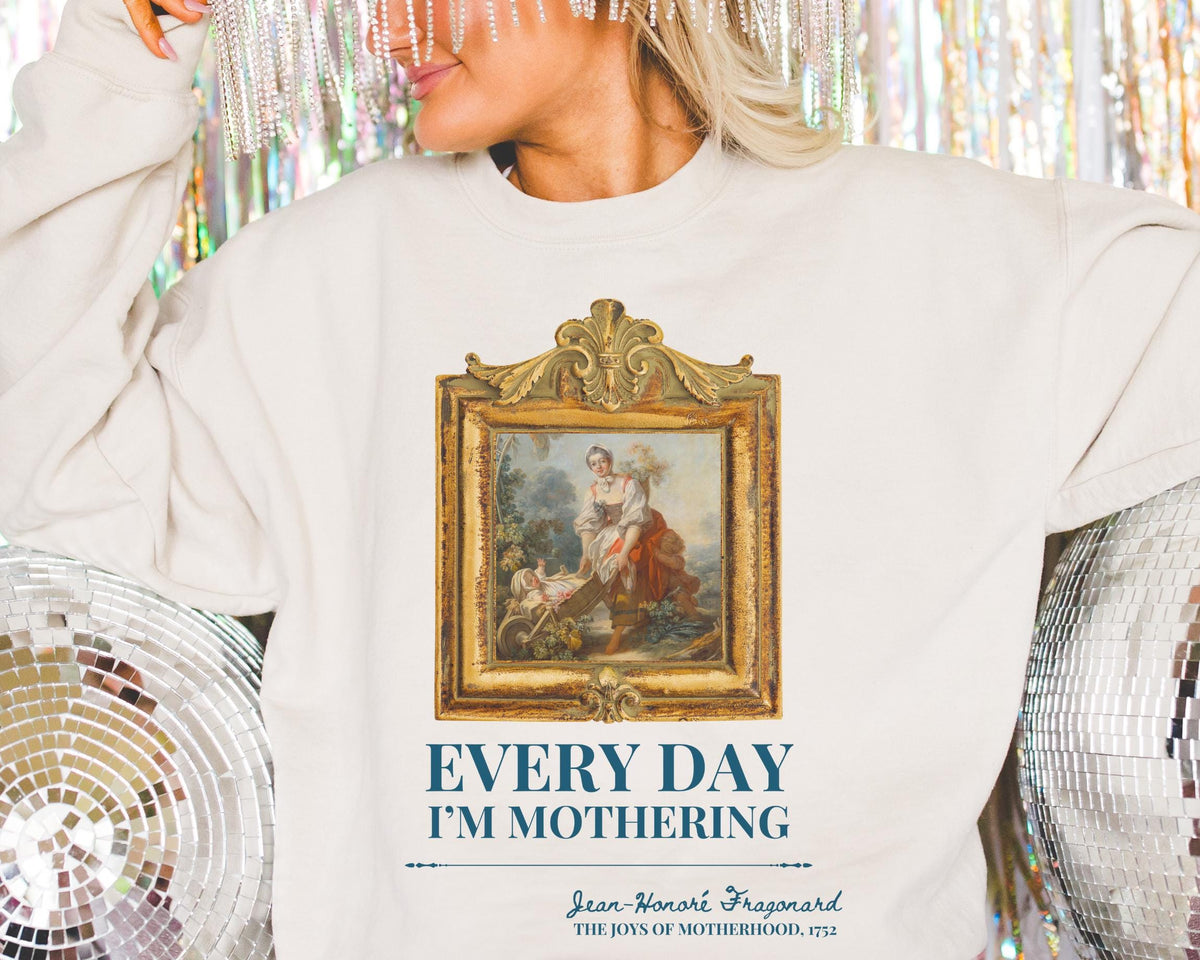 Cute Art History Sweatshirt for Moms Who Love JeanHonor Fragonard and Rococo Art History Funny Saying Shirt for Mom of Twins or Triplets Sweatshirt – Soft Feel · Top Pick For Any Outfit