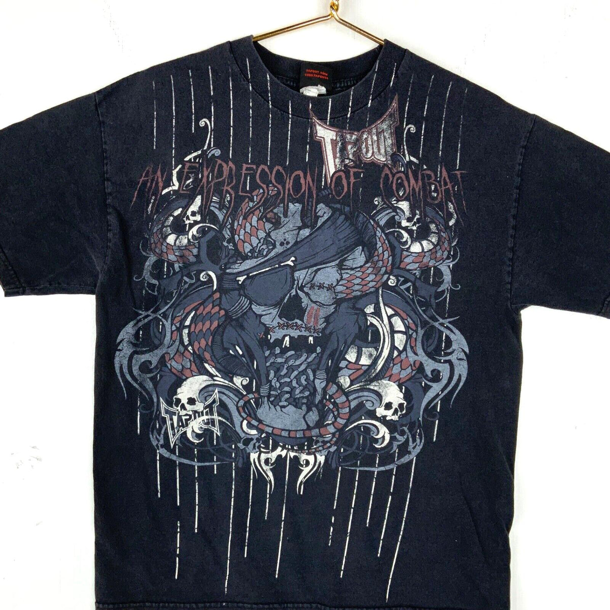 Vintage Tapout TShirt Size Large Black An Expression Of Combat Y2K Streetwear Graphic Tee – Soft Feel · High-Quality Print