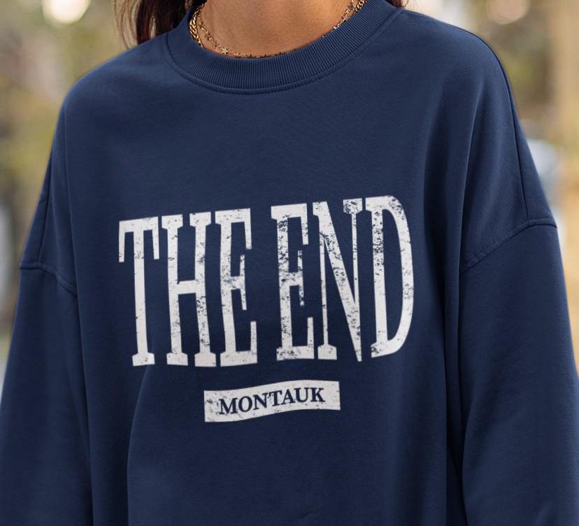 Montauk The End NY Beach Crewneck Sweatshirt Unisex New York Pullover Gift Sweatshirt – Fan Favorite · Great Gift For Fans