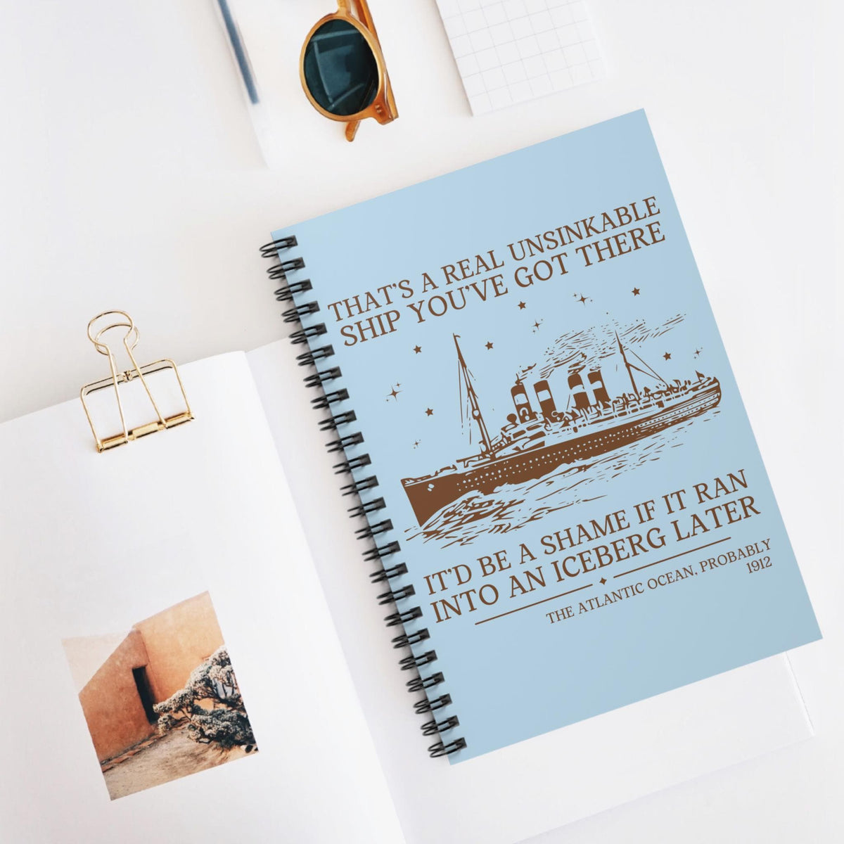 Titanic Maritime History Notebook Friend Obsessed with the Sinking of the Titanic Silly Iceberg Joke History Major Social Studies Gift Graphic Tee – Fan Favorite · Perfect For Daily Wear