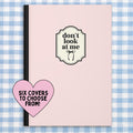 Minimalist Pink Notebook with Funny Saying for Daughter or Friend Who Loves to Write Don39t Look at Me Cute Hardover Journal Coquette Bows Graphic Tee – Warm & Stylish · Trending Graphic Apparel