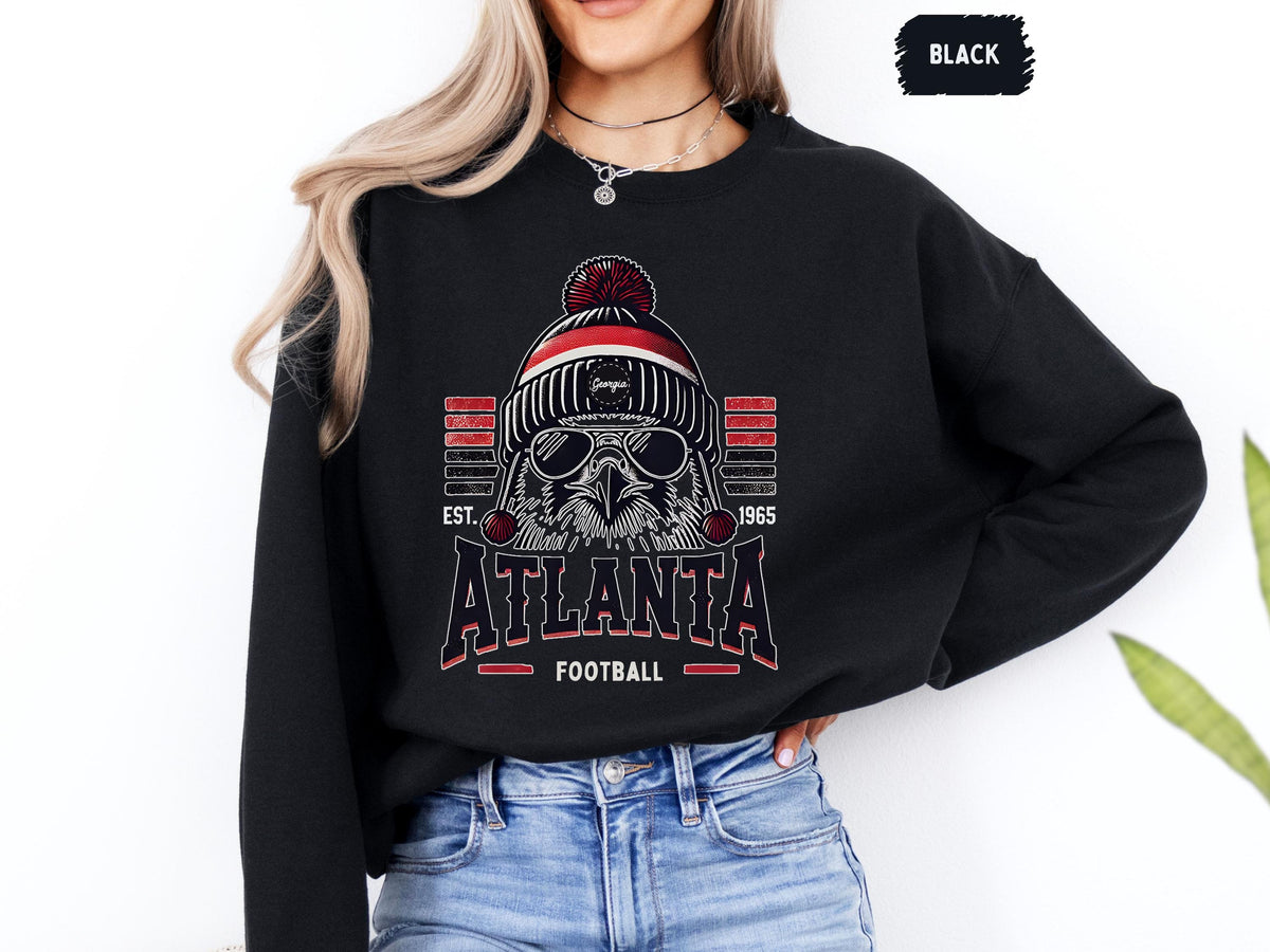 Atlanta Football Sweatshirt Falcons Fan Gift Georgia Sports Apparel Atlanta Crewneck Jumper Game Day Clothing Sweatshirt – Feel-Good Design · Top Pick For Any Outfit