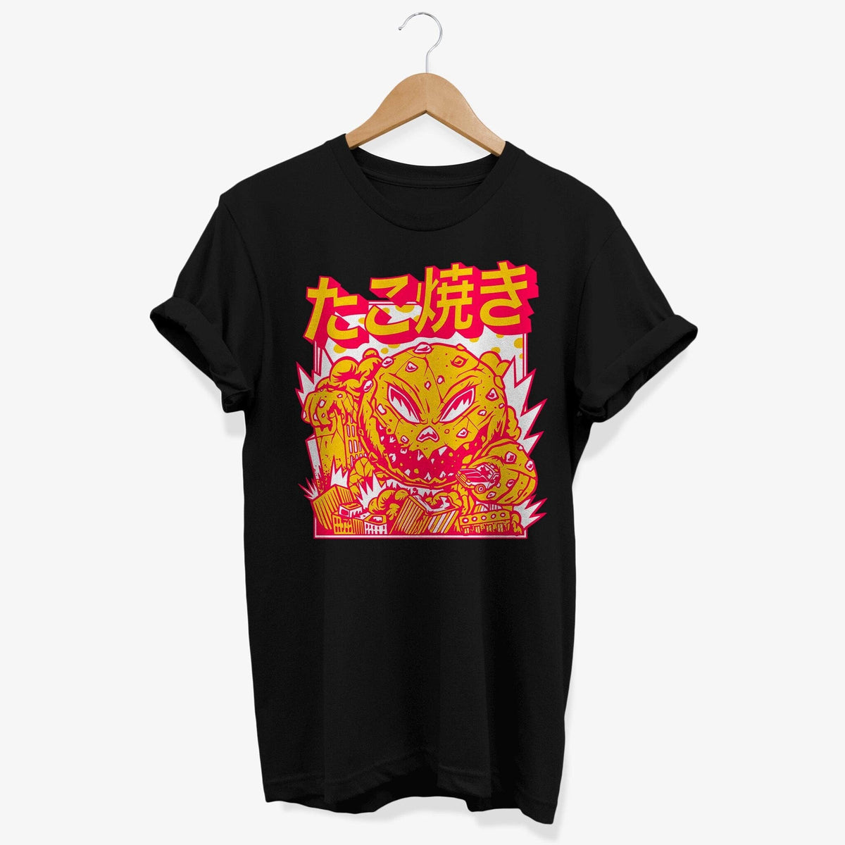 Japanese Monster Takoyaki Kaiju Seafood T shirt Funny Japan Food Graphic Tee Quirky Foodie Gifts for Anime Lovers Graphic Tee – Feel-Good Design · Perfect For Daily Wear