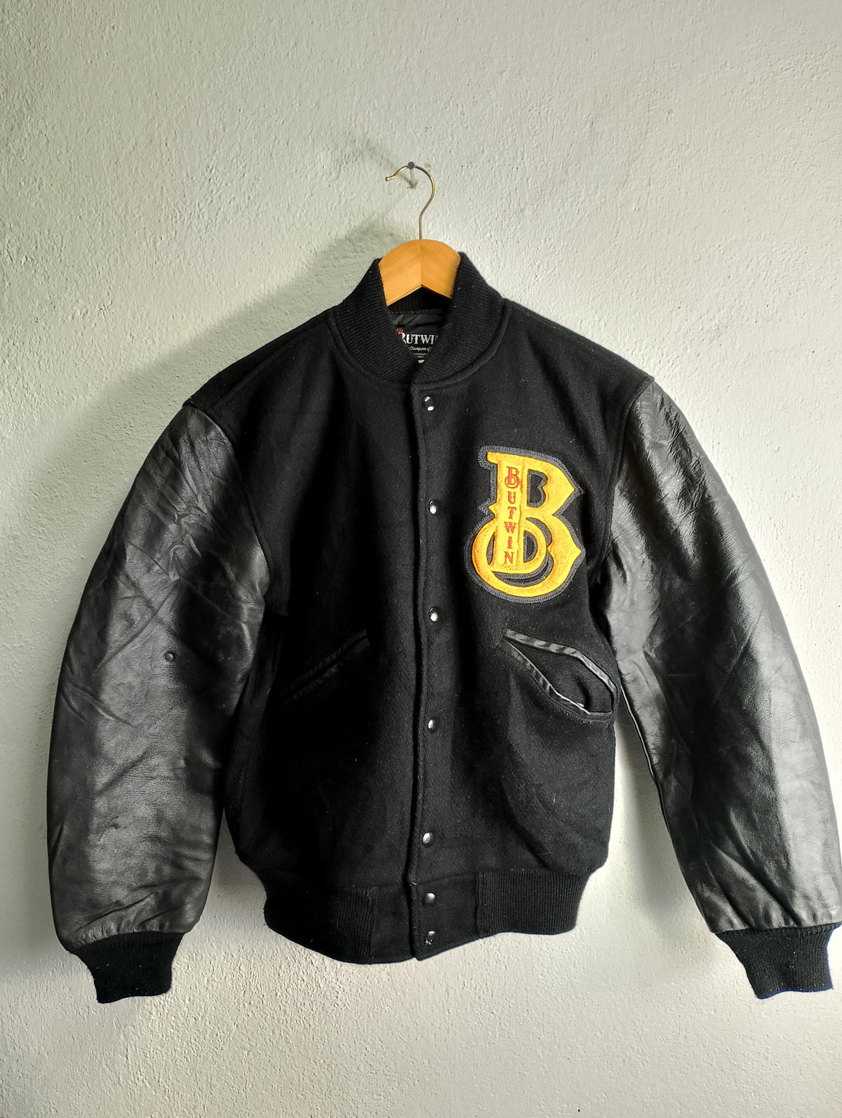 Vintage Budwin varsity leather sleeve jacket XS Graphic Tee – Feel-Good Design · Perfect For Daily Wear