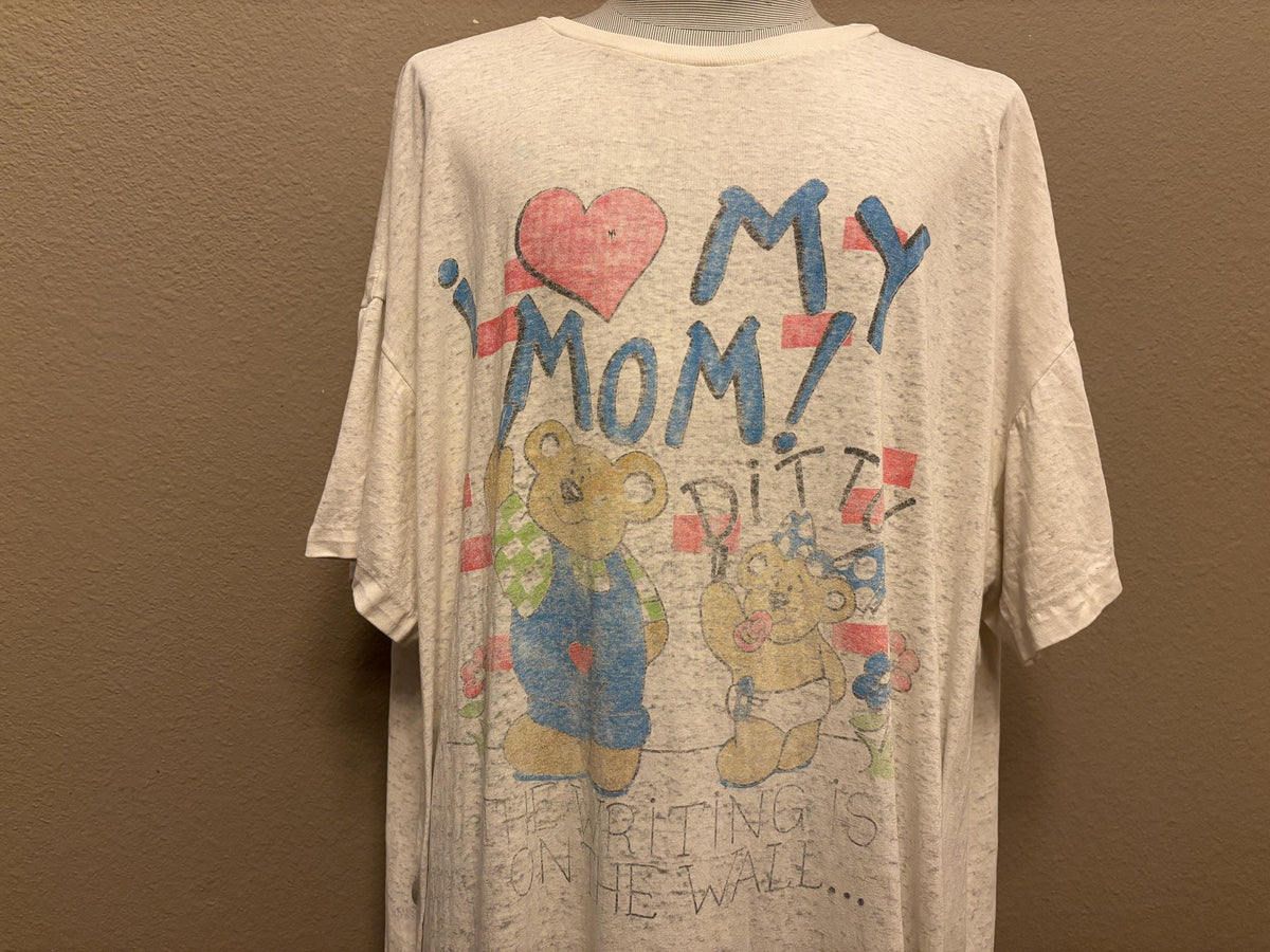 Vintage 9039s I Love My Mom Cute Teddy Bears Paper Thin Night Gown T Shirt 4XL Graphic Tee – Easygoing Wear · Trending Graphic Apparel