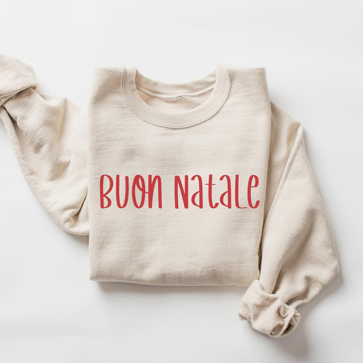 Buon Natale Crewneck Italian Merry Christmas Sweatshirt Italian Christmas Crewneck Italian Christmas Gift Sweatshirt – Feel-Good Design · Perfect For Daily Wear